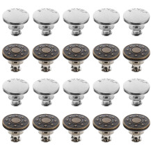 20 Stks Verstelbare Taille Knoopjes Spijkers ( Brons)