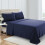 (Double) 100% Egyptian Cotton Flat Sheets Navy Blue Hotel Quality Flat Bedsheets 4