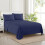 (Double) 100% Egyptian Cotton Flat Sheets Navy Blue Hotel Quality Flat Bedsheets 6