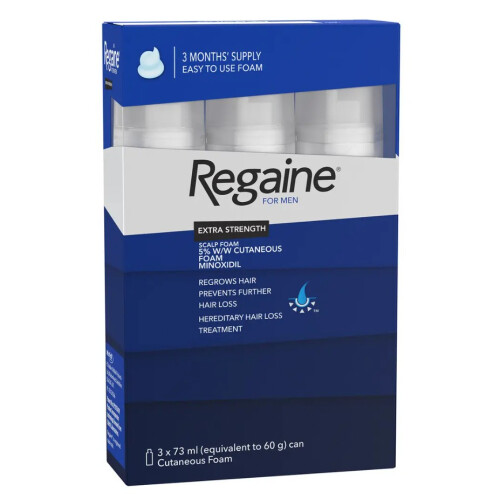 Regaine Regaine Foam For Men 3x73ml Bottle x4 Pack 1