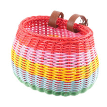 Woven Bicycle Basket for Kids Front Handlebar Mounted Removable for Travel Picnic Beach
