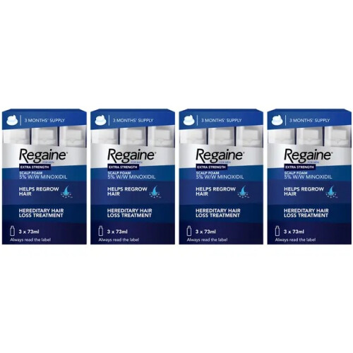 Regaine Regaine Foam For Men 3x73ml Bottle x4 Pack