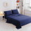 (Double) 100% Egyptian Cotton Flat Sheets Navy Blue Hotel Quality Flat Bedsheets 1