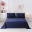 (King) 100% Egyptian Cotton Flat Sheets Navy Blue Hotel Quality Flat Bedsheets 3