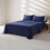 (Super King) 100% Egyptian Cotton Flat Sheets Navy Blue Hotel Quality Flat Bedsheets 6
