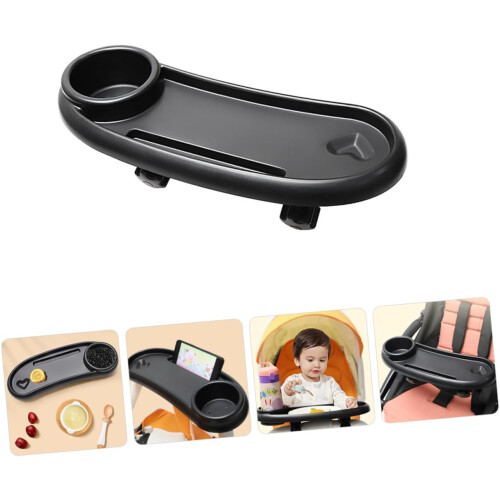 Detachable Stroller Snack Tray Universal Fit Armrest Cup Holder Tray For Stroller 2