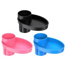 1/3 Car Snack Tray Portable Cup Holder Plate For Most Car Seats And Strollers 3-Piece Set Car Seat Snack Tray