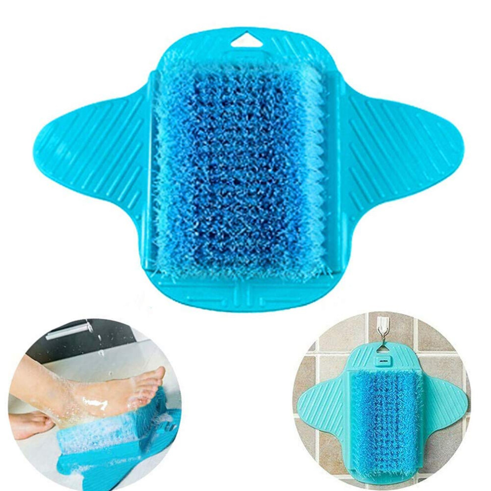 Foot Scrubber Foot Scrub Brush Pad For Shower And Bath Exfoliating Soft Bristles Spa Massager With Hanging Hooks