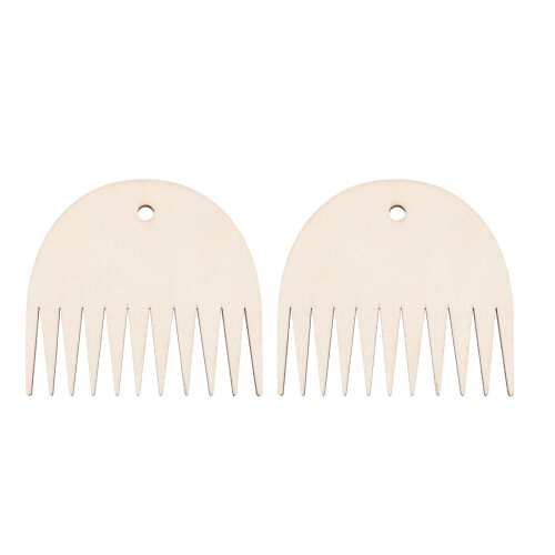 2 Unidades Peines Para Tejer De Madera Con