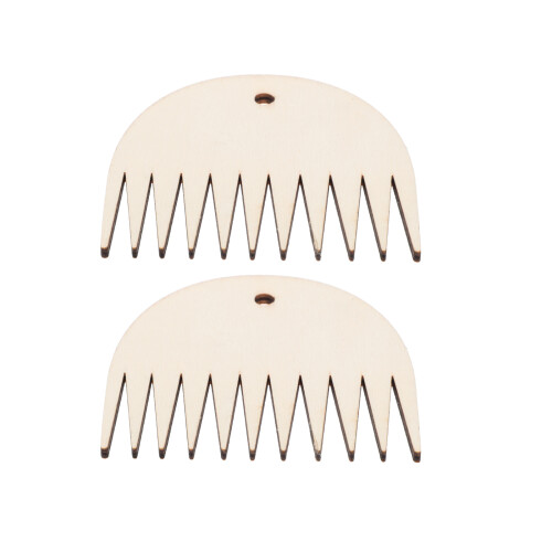 2 Unidades Peines Para Tejer De Madera Con 2