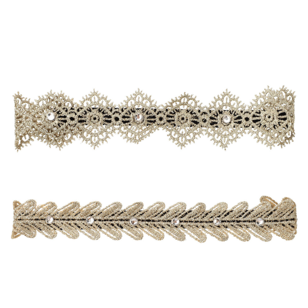 2 Stuks Tellerige Haarbanden Voor Baby Met En Bladeren-image