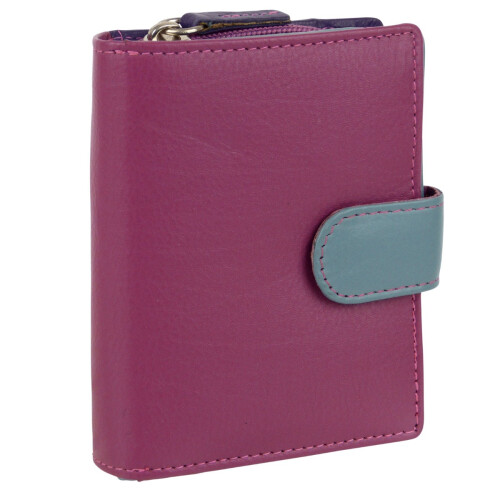 (Montana Multi) Golunski Leather Ladies Compact Purse/Wallet RFID Protected