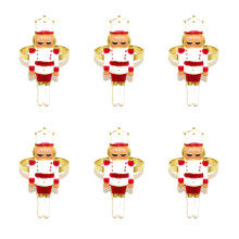Weihnachtsgeschirr-Set mit 6 Nussknackern,-NEIN. 2
