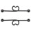 2 Pares Pendientes Industriales Barbell , Piercing 2