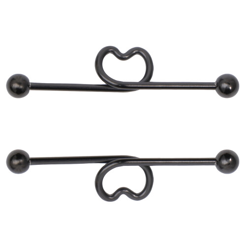 2 Pares Pendientes Industriales Barbell , Piercing 1