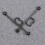 2 Pares Pendientes Industriales Barbell , Piercing 4