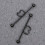 2 Pares Pendientes Industriales Barbell , Piercing 3