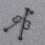 2 Pares Pendientes Industriales Barbell , Piercing 5