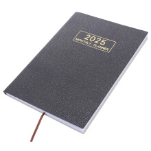 Libreta Agenda Cuero Pu Tapa 2025 Mensual Inglés Portátil