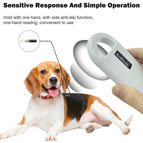 Universal Microchip Scanner For Pets With Backlight Screen FDX-B/ID64 Stores 3000 Data Records 2