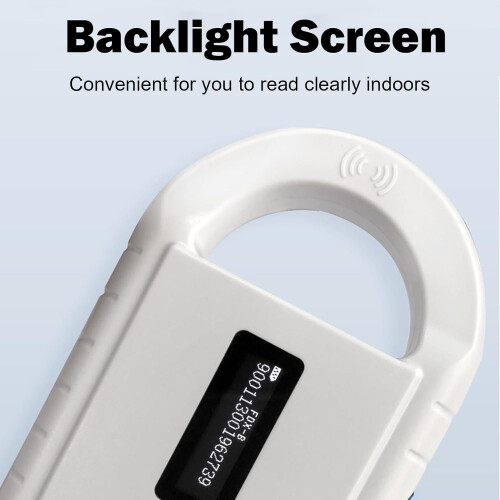 Universal Microchip Scanner For Pets With Backlight Screen FDX-B/ID64 Stores 3000 Data Records 1