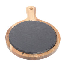 1Houten Tray Voor Pizza, En Fruit Met Oppervlak