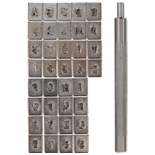 1 Set Lederen Nummer En Letter Stempels Voor Diy Handwerk