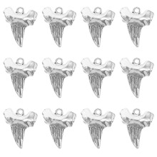 12Pcs DIY Silver Teeth Charms Pendants for Necklace Bracelet Keychain