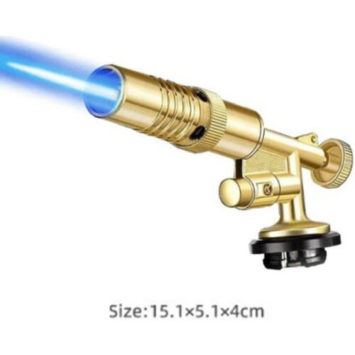 Multi Purpose Butane Torch Adjustable Flame Soldering Torch, Windproof Camping BBQ Welding Torch For Creme Brulee 1