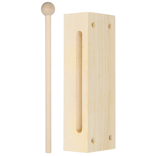 1 Set Bloc De Bois Avec Instrument De De Percussion