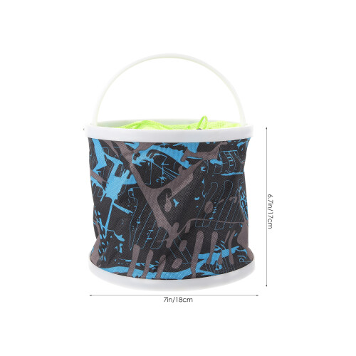 Conjunto De Balde De Dobrável Com Rede E Balde Rebatível 2