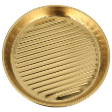 Roestvrijstalen Rond Barbecuebord 20 Cm Voor Vis Schaalplaat En Steak