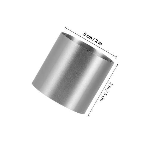 8Stk Biscuit Ringe Mousse Tortendeko Backwerkzeug Silber 1