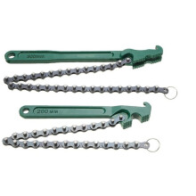 2Pcs Green Oil Filter Wrench Chain Grip Steel Oil Filter Removal Tool