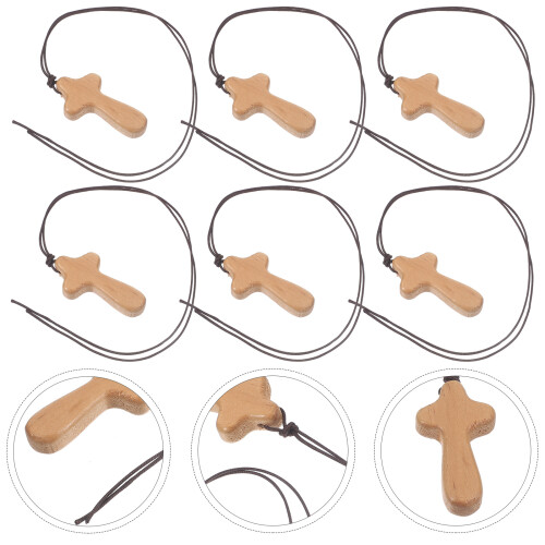 6 Pièces Pendentif Croix En Collier Rétroviseur 2
