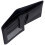 Oakridge Leather Men's Black Trifold Wallet RFID Protected 5