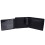 Oakridge Leather Men's Black Trifold Wallet RFID Protected 4