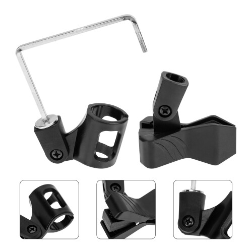 1 Set Draagbare Microfoonhouder Van Kunststof Sax Clip 2