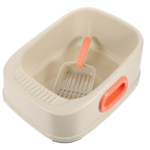 1 Lot Litière Pour Chat Semi-Enfermée Bac À Sable Accessoire