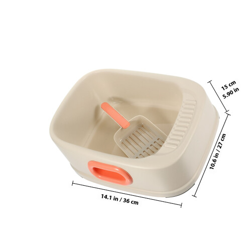 1 Lot Litière Pour Chat Semi-Enfermée Bac À Sable Accessoire 1