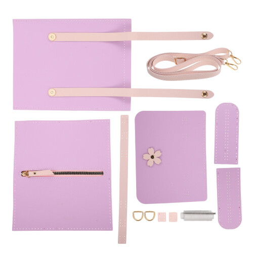 1 Lot Kit De Fabrication De Sac À Main En Cuir Pu Avec 2
