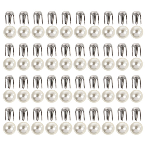 150Ensembles Boutons DIY Perle Imitation Blanc Pour Création Vêtements 1