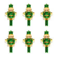 6Pcs Weihnachten Geschirr Zubehör Soldat Form Serviette-NEIN. 1