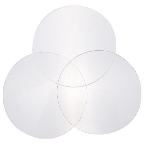 3 Pièces Disques Acryliques Ronds Transparent Pour Presser