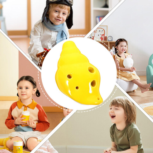 Conque Décorative En Forme D'Ocarina 6 Trous En Céramique Durable 1