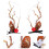 1 Paio Barrette Per Natale Con 3