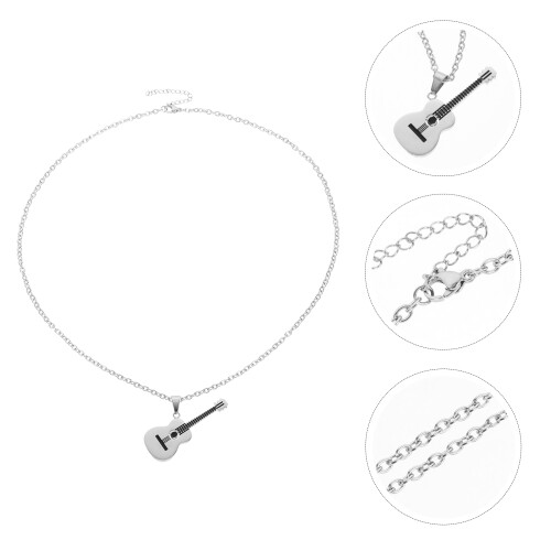 Colar De Guitarra Com Pingente De Design De Guitarra Elétrica 2