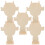 Ceramic Tools Portrait Wood Board Assorted Color 5pcs 6