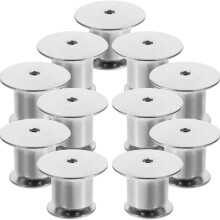 10Pcs Metal Locking Pin Backs For Badge Books Hats Bags (White Nickel)