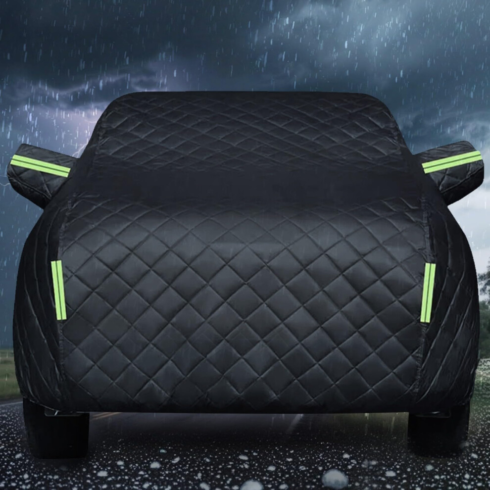 Car Cover Waterproof Cotton Fabric Protection Heavy-Duty Anti-Hail B1 For Dodge Challenger Scat Pack 392 Widebody Black 9393856489305